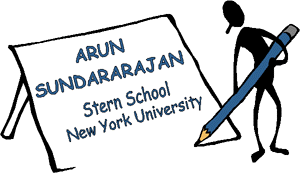 Home page of Professor Arun Sundararajan at NYU's Stern School of Business. Includes links to his research and teaching on the economics of information systems, a set of online resources for early-stage companies (startups), and a web site dedicated to the industrial organization of information technology.